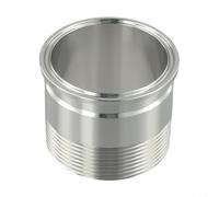 EXTRWORY Adaptateur triple pince en acier inoxydable vers MNPT 5,1 cm x 2 raccords filetés mâles, pour l'industrie alimentaire et les boissons