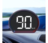 EXTRWORY Affichage tête haute GPS HUD compteur de vitesse numérique KMH MPH pour voiture, camion, bus, vélo électrique avec pare-soleil clair grande police jour nuit (blanc/km/h)