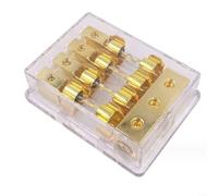 EXTRWORY AGU Porte-fusible 2/3/4 positions avec fusibles 60 A, bloc de distribution en alliage de zinc pour alimentation audio de voiture, système de sécurité électrique de véhicule marin (1 à 4)