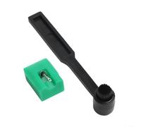EXTRWORY Aiguille de rechange pour platine vinyle ATN95E AT3400 AT3450, pointe de stylet ovale pour disques vinyles, corps en aluminium, vert noir, utilisation DJ audiophile