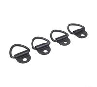 EXTRWORY Anneau d'ancrage en D en acier robuste pour remorques, camions, VTT, équipement de camping, noir, 85 x 62 mm