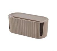 EXTRWORY Boîte de rangement de câbles avec fond ventilé pour multiprises jusqu'à 8 prises, organiseur de fils en ABS résistant à l'usure pour la maison, le bureau, vert (marron)