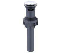 EXTRWORY Bonde d'évier de salle de bain avec trop-plein anti-obstruction pour éviers en acier inoxydable finition chromée (argent)