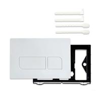 EXTRWORY Bouton de chasse d'eau compatible avec Geberit pour 01 20 30 50 UP300 UP320 Panneau de réservoir dissimulé (blanc)