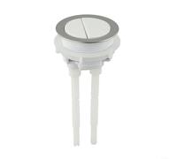 EXTRWORY Bouton de chasse d'eau double bouton poussoir de rechange 48 mm en acier inoxydable blanc Réservoir de chasse d'eau standard