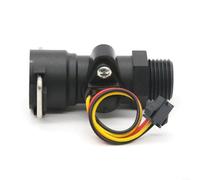 EXTRWORY Capteur de débit d'eau DN15 pour chauffe-eau à gaz, compteur à turbine à effet Hall avec interface G1/2, boîtier en ABS, portée de 1 à 30 l/min pour une utilisation résidentielle dans la