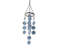 EXTRWORY Carillon éolien en coquillage - Son apaisant - Décoration de jardin bohème - Nacre - Design vibrant - Décoration à suspendre pour intérieur ou extérieur - Salons et chambres à coucher (A)