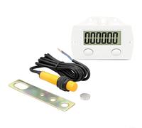 EXTRWORY Compteur numérique électronique à 6 chiffres avec interrupteur magnétique à capteur inductif, dispositif de comptage de poinçons sans contact pour automatisation industrielle, machines