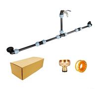 EXTRWORY Connecteur de réservoir IBC à fixation rapide avec robinet en alliage de zinc pour équipement d'arrosage extérieur en plastique noir de 25 cm ([tétine en cuivre])