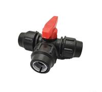 EXTRWORY Connecteur de tuyau d'eau à trois voies en polyéthylène avec valve de commande, raccord rapide pour tuyaux de 20 mm, 25 mm, 32 mm, aucune soudure nécessaire pour la plomberie de jardin (32 mm