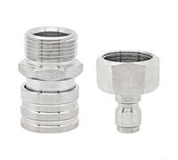 EXTRWORY Connecteur haute pression en acier inoxydable pour lave-auto M22 x 1,5 (15 trous)