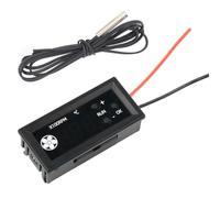 EXTRWORY Contrôleur de température de ventilateur DC 12 V pour contrôle de vitesse PWM réglable avec plusieurs sondes entrées de fils noirs et rouges pour système de refroidissement serveur PC (C)
