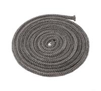 EXTRWORY Corde noire pour four/feu - Longueur du poêle à bois - Joint de porte de cheminée - Bande d'étanchéité pour porte de cheminée - Rallonge de cheminée - Cordon d'étanchéité au feu noir - 12 mm