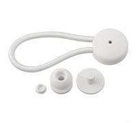 EXTRWORY Cordon élastique avec bouton de tirage - Boutons en toile multifonction - Pour tente, bateau, yacht, camping-car - Blanc
