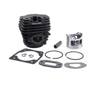 EXTRWORY Cylindre de tronçonneuse et kit de piston pour scie à essence 52/58 cc, pièces de rechange en métal avec joints et anneaux pour la coupe et l'exploitation du bois robuste (52 cc)