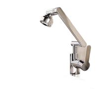 EXTRWORY Ensemble de robinet à bras mécanique rotatif, pour évier de cuisine et lavabo, alimentation en eau chaude froide, matériau plastique en acier, pour salle de bain domestique (B)