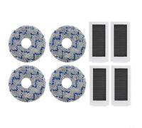 EXTRWORY Filtres de rechange et sacs à poussière pour aspirateurs ECOVACS pour X5, X5 Pro, pour OMNI (2 x 4 pièces)