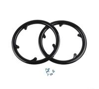 EXTRWORY G5TDO-48 Lot de 2 protections de chaîne de vélo pour pédalier 48T 45 trous pour VTT et vélos pliants en résine plastique légère 9,1 cm Marron transparent