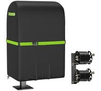 EXTRWORY Housse de bobine de câble de soudage étanche 210D Ox, pour Ford en tissu résistant à la poussière, résistant au soleil, pour protection de terrasse, cour, noir, 46 x 35 x 71 cm (PVC 600D noir