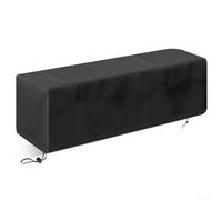 EXTRWORY Housse rectangulaire imperméable pour cheminée de terrasse - 71,1 cm - Oxford 210D avec cordon de serrage - Noir - Double couture - Ourlet réglable pour table de feu