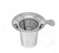 EXTRWORY Infuseur à thé en acier inoxydable avec maille ultra fine et poignée pliable pour infuser des feuilles en vrac, passe au lave-vaisselle, pour la maison, le bureau, les voyages (argenté4)