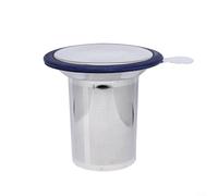 EXTRWORY Infuseur à thé en acier inoxydable avec maille ultra fine et poignée pliable pour infuser des feuilles en vrac, passe au lave-vaisselle, pour la maison, le bureau, les voyages (argenté3)