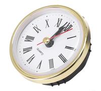 EXTRWORY Insert d'horloge à quartz de 65 mm, pièce de rechange avec chiffres romains, horloge à quartz de rechange pour la fabrication et la réparation d'horloges dans la maison et le jardin (doré)