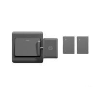 EXTRWORY Interrupteur de lumière à distance - Robot - Bouton poussoir - Télécommande RF - Charge rapide - 51 x 54 mm - Longue durée de vie de la batterie pour la maison et le bureau (2 RF)