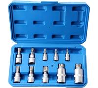 EXTRWORY Jeu de 13 clés à douille avec douilles 1/4, 3/8, 1/2" et pour embouts Torx, kit d'outils à main ergonomique pour les tâches de réparation domestique et d'entretien automobile (C)