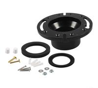 EXTRWORY Kit de joint de toilette pour toilettes RV 300 310 320 en ABS - Pièces de réparation étanches - Noir et blanc pour une utilisation en extérieur (noir)