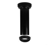 EXTRWORY Kit de raccordement mural pour tuyau d'évacuation de toilettes - Anneau d'étanchéité pour installation d'amélioration de la maison - PP noir - 220 mm (355 mm + bague d'étanchéité)
