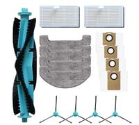 EXTRWORY Kit de rechange pour aspirateur robot Midea VCR S6 Plus avec brosse principale, filtre HEPA, sac à poussière, serpillère, brosse latérale, fournitures de nettoyage de la maison (A)