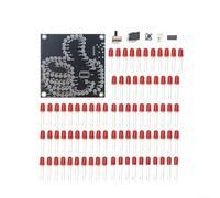 EXTRWORY Kit de soudage électronique avec lumière fluide, taille pouce, pour assemblage de microcontrôleur, projet d'apprentissage, PCB avec LED et résistances, noir, pour débutants (sans cordon