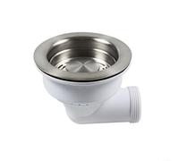 EXTRWORY Kit de vidage d'évier de cuisine en acier inoxydable avec filtre à corbeille à déchets 114 mm PP bride bouchon de vidange pour éviers standard (114 mm)