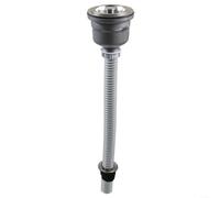 EXTRWORY Kit de vidange d'évier en acier inoxydable 110 mm avec panier en maille métallique pour bac à linge, bouchon anti-odeur et double joint, finition grise pour lavabos de buanderie