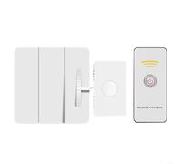 EXTRWORY Kit d'interrupteur de lumière sans fil avec bouton poussoir à distance pour contrôleur intelligent domotique Blanc (1 télécommande)