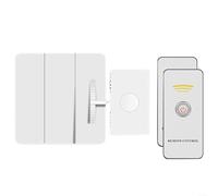 EXTRWORY Kit d'interrupteur sans fil pour interrupteur de lumière à distance, bouton poussoir pour interrupteur intelligent, dispositif domotique blanc (2 télécommandes)