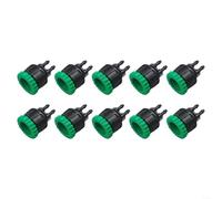 EXTRWORY Lot de 10 connecteurs de dérivation de tuyau d'arrosage, pour lignes d'irrigation de 4 7 mm, adaptateurs en plastique anti-fuite vert et noir, pour entretien de la cour