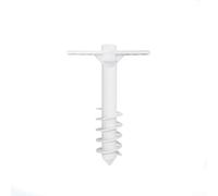 EXTRWORY Lot de 2 piquets d'ancrage de sable robustes à 5 spirales avec poignée en acier inoxydable pour tous les poteaux standard jusqu'à 4,1 cm