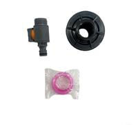 EXTRWORY Lot de 2 raccords de réservoir d'eau en PVC de 1,9 cm avec valve à passage direct avec ruban d'étanchéité pour systèmes d'arrosage extérieurs Noir