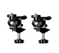 EXTRWORY Lot de 2 supports de fixation robustes en U pour lampes de studio, support de bras en métal, noir pour photographie et production vidéo
