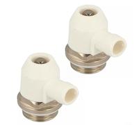 EXTRWORY Lot de 2 valves de purge de radiateur 1/2" avec embout pivotant nickelé en cuivre de radiateur