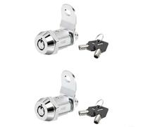 EXTRWORY Lot de 2 verrous cylindriques à came avec clés, pour casier de boîte aux lettres, placard, tiroir de camping-car, en alliage de zinc, avec clés identiques (31 mm-2 pièces)