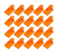 EXTRWORY Lot de 20 clips de nivellement d'angle mâles pour fixation au sol et au mur en céramique - Plastique orange - 74 mm - Outils de construction réutilisables - Convient aux niveleurs de type T