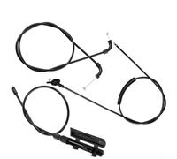 EXTRWORY Lot de 3 câbles de déverrouillage de capot de moteur pour BMW 740i 750i 760i E65 E66 51237197474 51238240609 en plastique noir