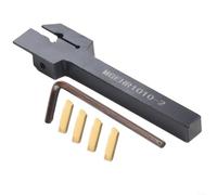 EXTRWORY Lot de 4 inserts de rainurage MGMN200 avec porte-outil de tournage de tour MGEHR1010-2 10 mm pour travail des métaux CNC