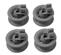 EXTRWORY Lot de 4 roulettes de panier supérieur pour lave-vaisselle Bosch, Siemens, Neff, Constructa, Indesit, numéro de pièce 611666, gris