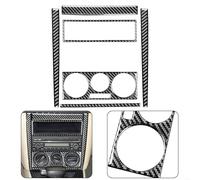 EXTRWORY Lot de 6 garnitures de contrôle central en fibre de carbone pour Golf 4 MK4 1999-2004, kit de panneau noir avec ruban adhésif pour mise à niveau de style de voiture