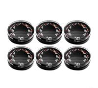EXTRWORY Lot de 6 thermomètres étanches ABS pour tableau de bord automobile - 20 °C à 70 °C - Noir
