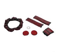 EXTRWORY Lot de 7 housses de volant de voiture avec strass colorés en cuir - Accessoires d'intérieur inclus - Housse anti-poussière pour ceinture de sécurité - Coussinets de dessous de verre - Anneau